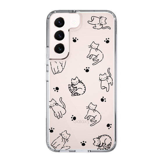 Slim Protection Case［ Original - CASEPLAY Cat All-over Pattern - black ］