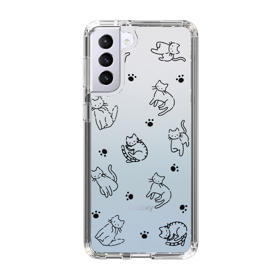 Slim Protection Case［ Original - CASEPLAY Cat All-over Pattern - black ］