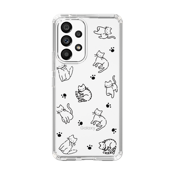 Slim Protection Case［ Original - CASEPLAY Cat All-over Pattern - black ］