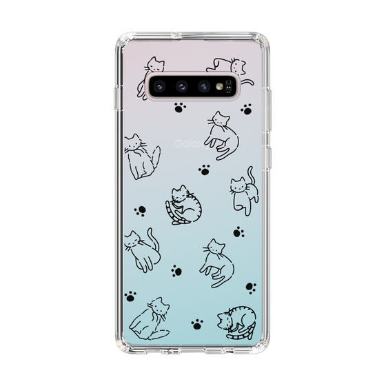 Slim Protection Case［ Original - CASEPLAY Cat All-over Pattern - black ］