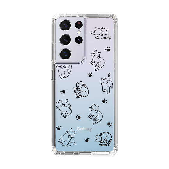 Slim Protection Case［ Original - CASEPLAY Cat All-over Pattern - black ］