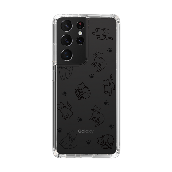 Slim Protection Case［ Original - CASEPLAY Cat All-over Pattern - black ］