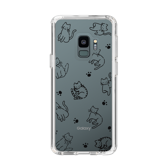 Slim Protection Case［ Original - CASEPLAY Cat All-over Pattern - black ］