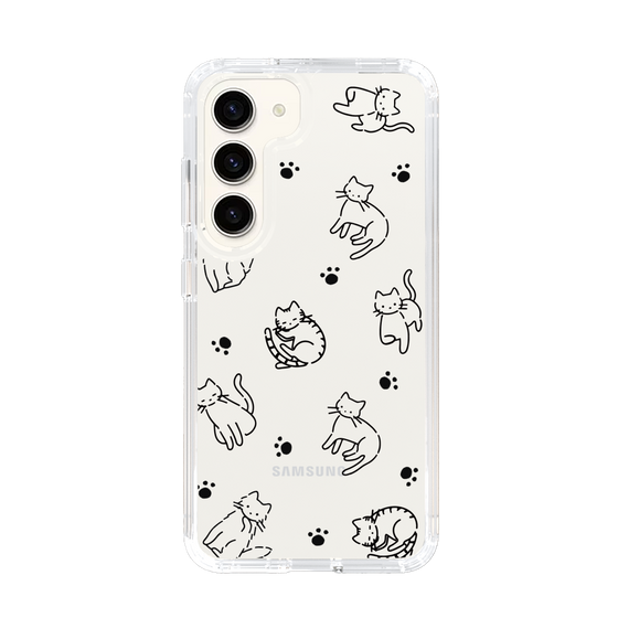Slim Protection Case［ Original - CASEPLAY Cat All-over Pattern - black ］