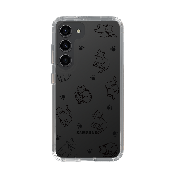 Slim Protection Case［ Original - CASEPLAY Cat All-over Pattern - black ］