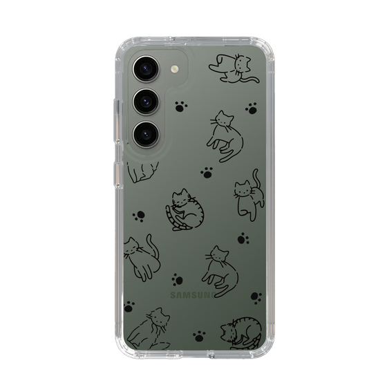 Slim Protection Case［ Original - CASEPLAY Cat All-over Pattern - black ］