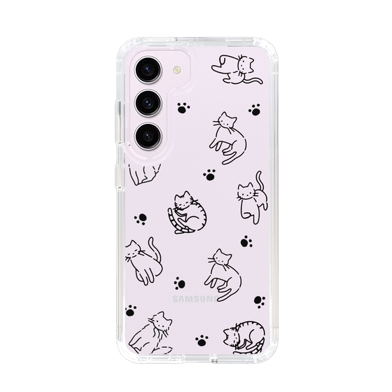 Slim Protection Case［ Original - CASEPLAY Cat All-over Pattern - black ］