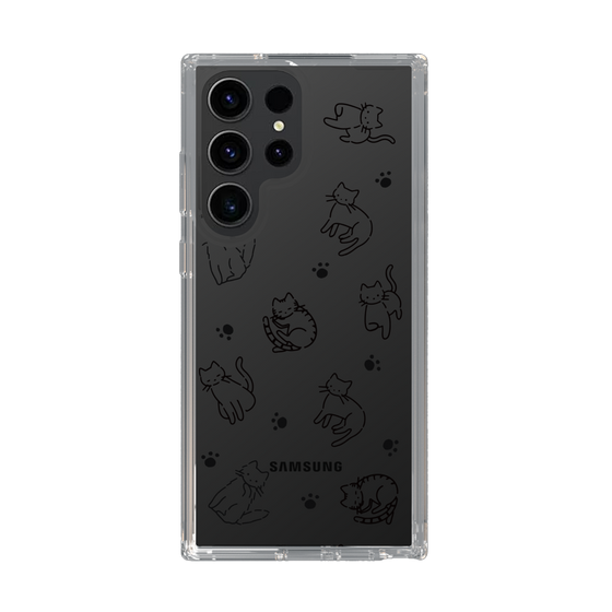 Slim Protection Case［ Original - CASEPLAY Cat All-over Pattern - black ］