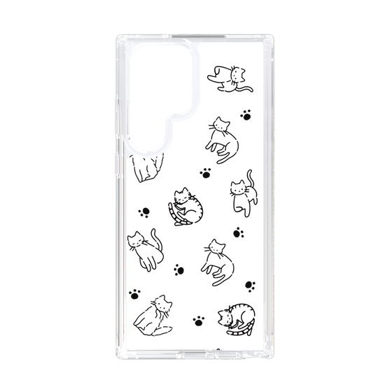 Slim Protection Case［ Original - CASEPLAY Cat All-over Pattern - black ］