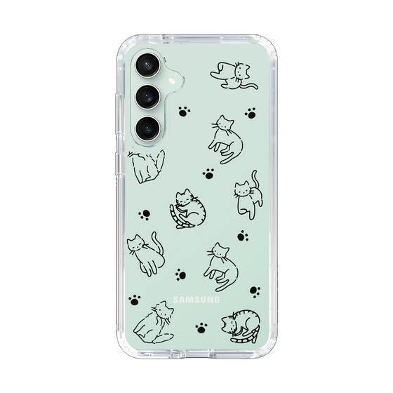 Slim Protection Case［ Original - CASEPLAY Cat All-over Pattern - black ］