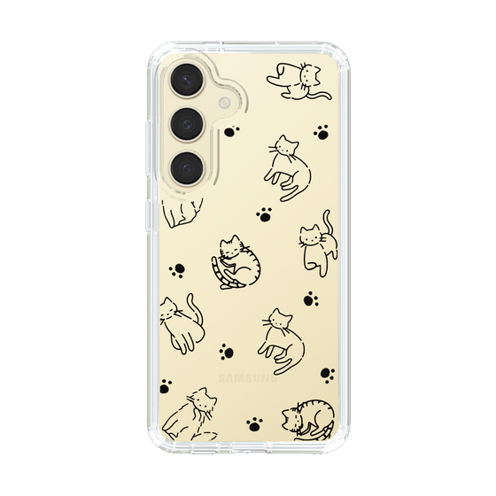 Slim Protection Case［ Original - CASEPLAY Cat All-over Pattern - black ］