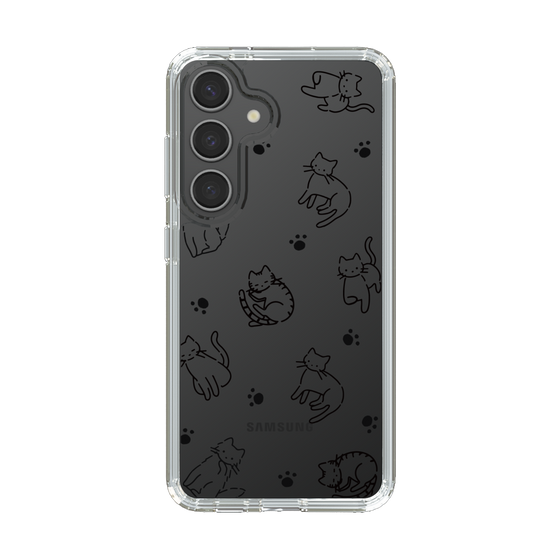Slim Protection Case［ Original - CASEPLAY Cat All-over Pattern - black ］