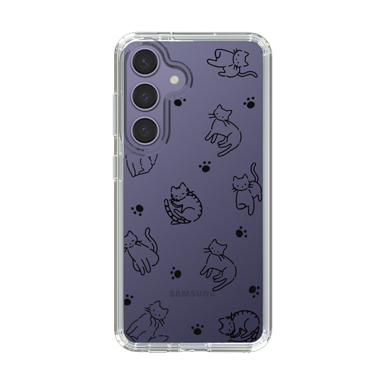 Slim Protection Case［ Original - CASEPLAY Cat All-over Pattern - black ］