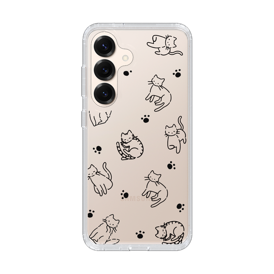 Slim Protection Case［ Original - CASEPLAY Cat All-over Pattern - black ］