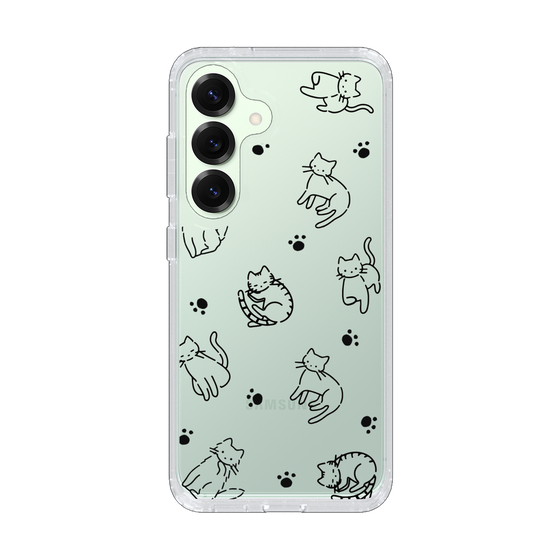 Slim Protection Case［ Original - CASEPLAY Cat All-over Pattern - black ］