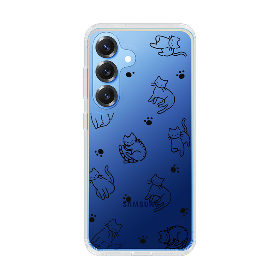 Slim Protection Case［ Original - CASEPLAY Cat All-over Pattern - black ］