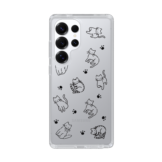 Slim Protection Case［ Original - CASEPLAY Cat All-over Pattern - black ］
