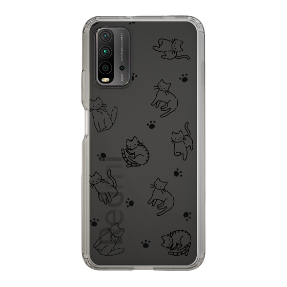 Slim Protection Case［ Original - CASEPLAY Cat All-over Pattern - black ］