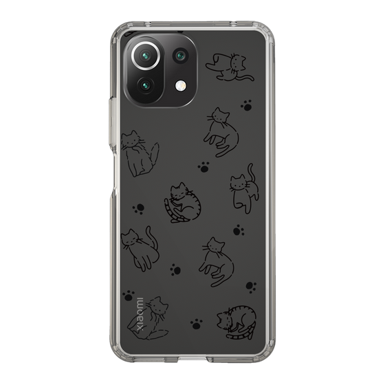 Slim Protection Case［ Original - CASEPLAY Cat All-over Pattern - black ］