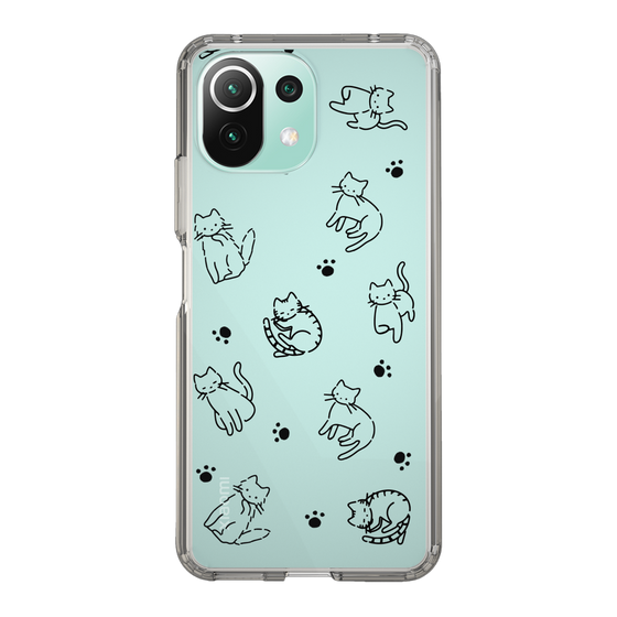 Slim Protection Case［ Original - CASEPLAY Cat All-over Pattern - black ］