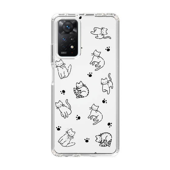 Slim Protection Case［ Original - CASEPLAY Cat All-over Pattern - black ］