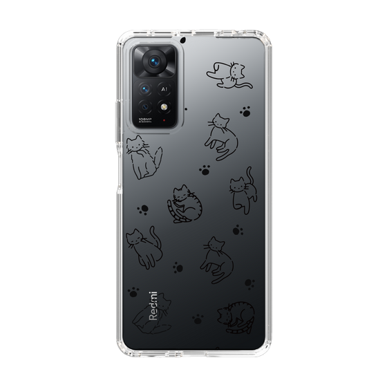 Slim Protection Case［ Original - CASEPLAY Cat All-over Pattern - black ］