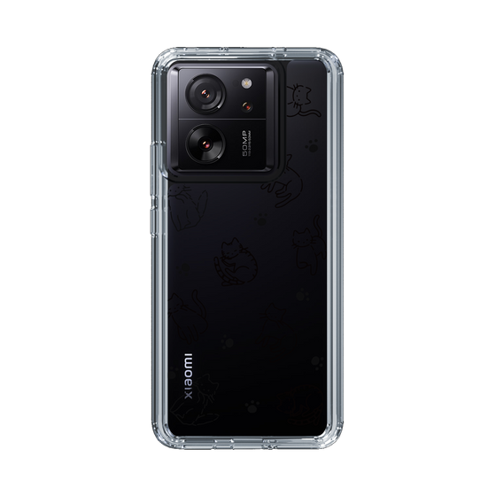 Slim Protection Case［ Original - CASEPLAY Cat All-over Pattern - black ］