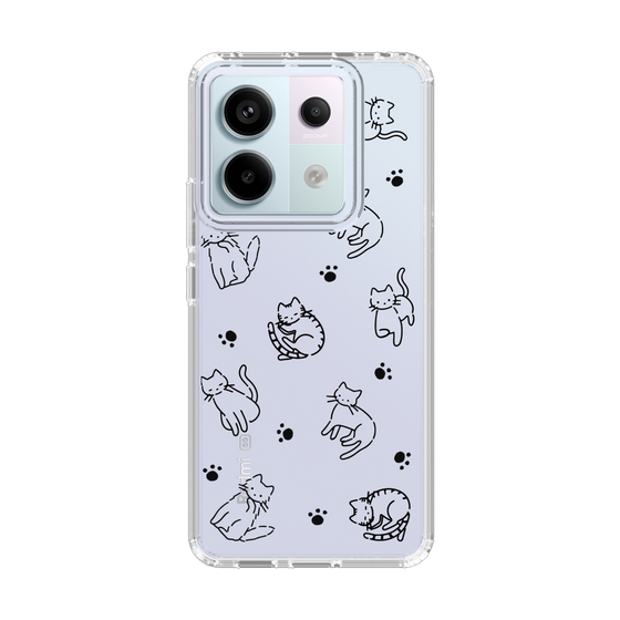 Slim Protection Case［ Original - CASEPLAY Cat All-over Pattern - black ］