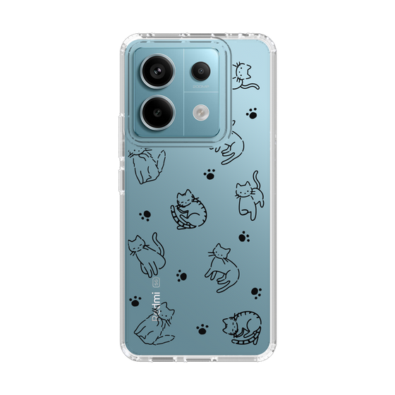 Slim Protection Case［ Original - CASEPLAY Cat All-over Pattern - black ］