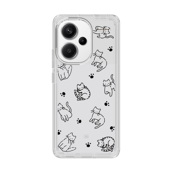 Slim Protection Case［ Original - CASEPLAY Cat All-over Pattern - black ］