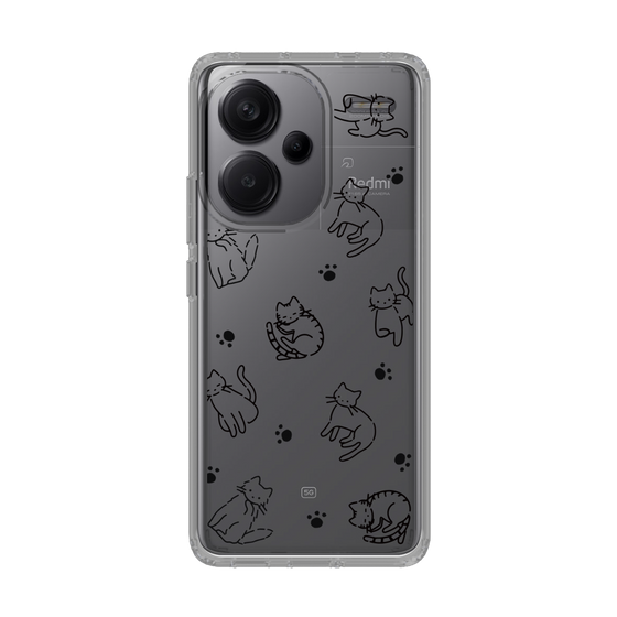 Slim Protection Case［ Original - CASEPLAY Cat All-over Pattern - black ］