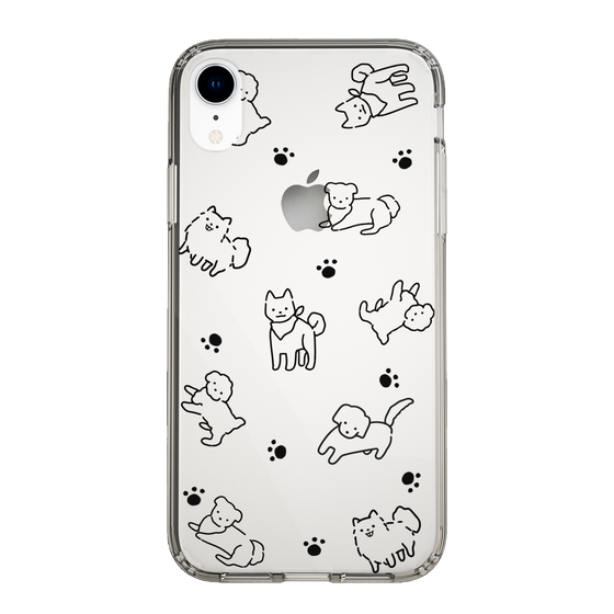 Slim Protection Case［ Original - CASEPLAY Dog All-over Pattern - black ］