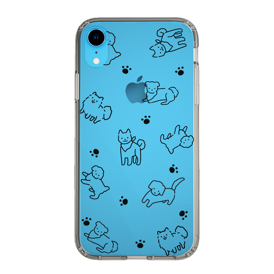 Slim Protection Case［ Original - CASEPLAY Dog All-over Pattern - black ］