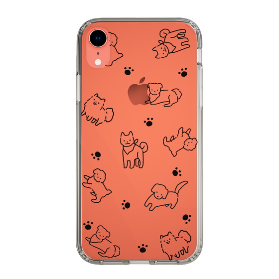 Slim Protection Case［ Original - CASEPLAY Dog All-over Pattern - black ］