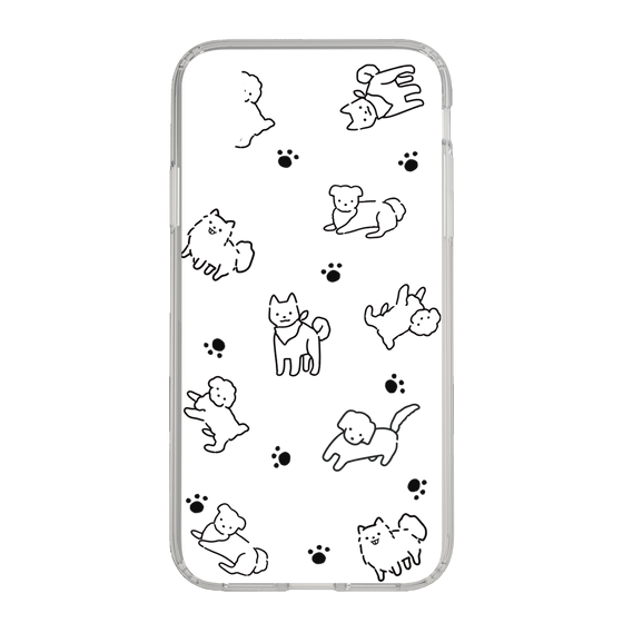 Slim Protection Case［ Original - CASEPLAY Dog All-over Pattern - black ］