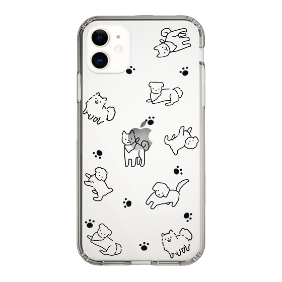 Slim Protection Case［ Original - CASEPLAY Dog All-over Pattern - black ］