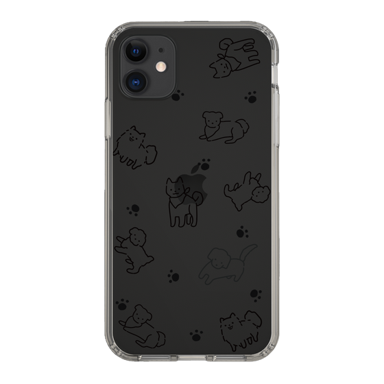 Slim Protection Case［ Original - CASEPLAY Dog All-over Pattern - black ］