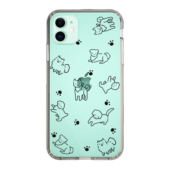 Slim Protection Case［ Original - CASEPLAY Dog All-over Pattern - black ］