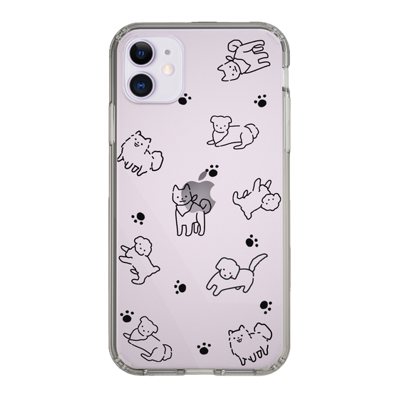 Slim Protection Case［ Original - CASEPLAY Dog All-over Pattern - black ］