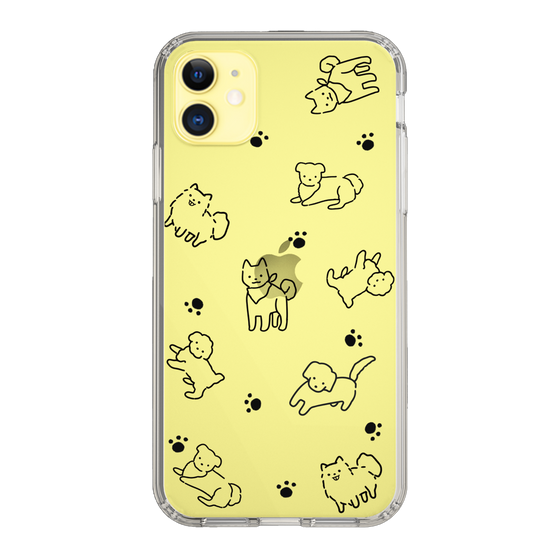 Slim Protection Case［ Original - CASEPLAY Dog All-over Pattern - black ］