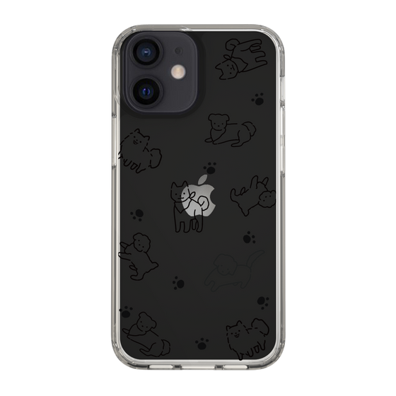 Slim Protection Case［ Original - CASEPLAY Dog All-over Pattern - black ］