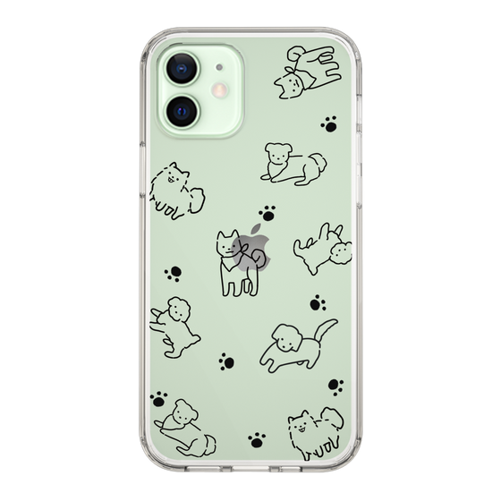 Slim Protection Case［ Original - CASEPLAY Dog All-over Pattern - black ］