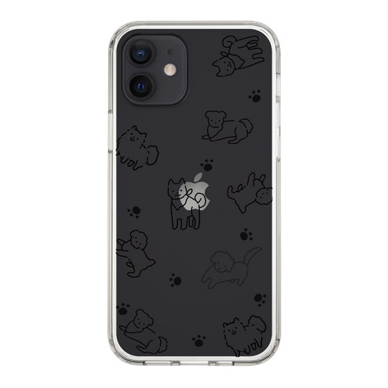 Slim Protection Case［ Original - CASEPLAY Dog All-over Pattern - black ］