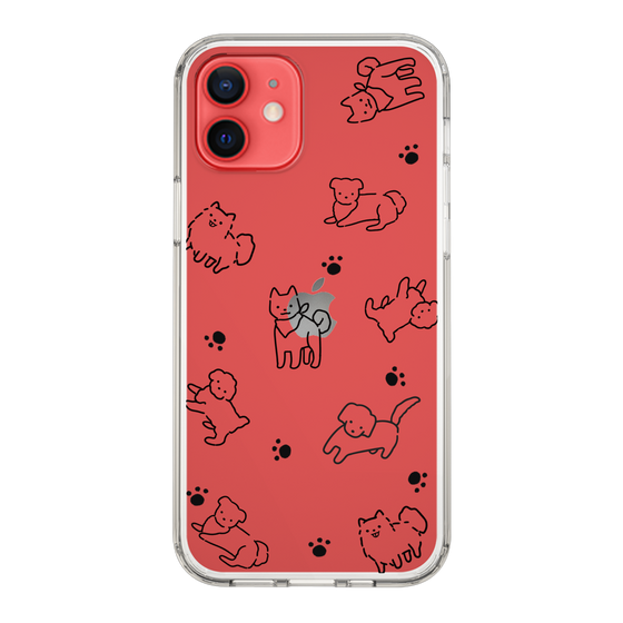 Slim Protection Case［ Original - CASEPLAY Dog All-over Pattern - black ］