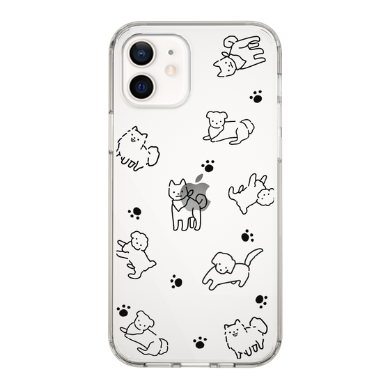 Slim Protection Case［ Original - CASEPLAY Dog All-over Pattern - black ］