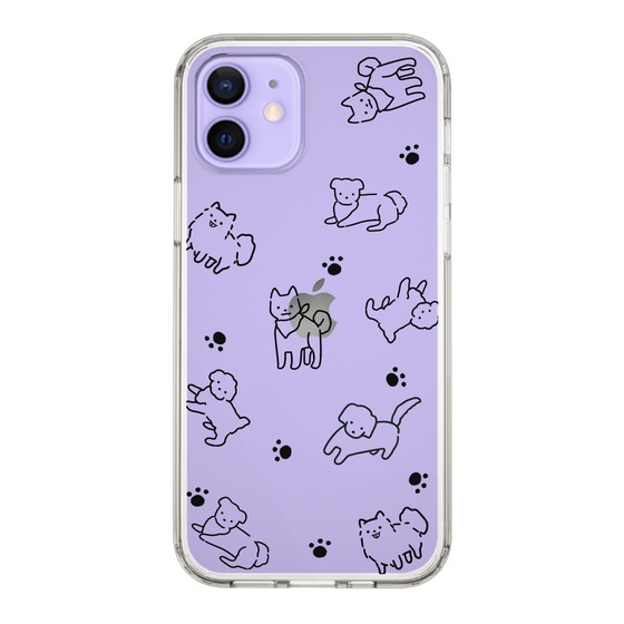Slim Protection Case［ Original - CASEPLAY Dog All-over Pattern - black ］