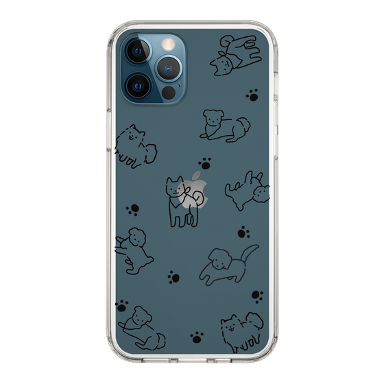 Slim Protection Case［ Original - CASEPLAY Dog All-over Pattern - black ］