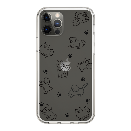 Slim Protection Case［ Original - CASEPLAY Dog All-over Pattern - black ］