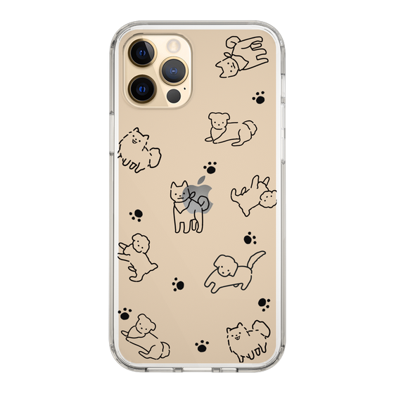 Slim Protection Case［ Original - CASEPLAY Dog All-over Pattern - black ］