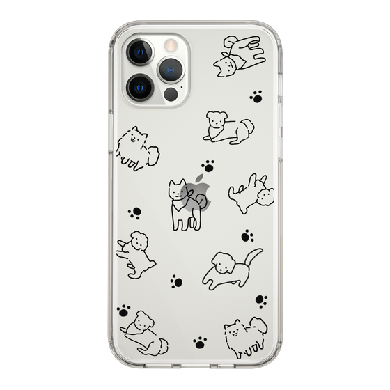 Slim Protection Case［ Original - CASEPLAY Dog All-over Pattern - black ］